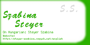 szabina steyer business card